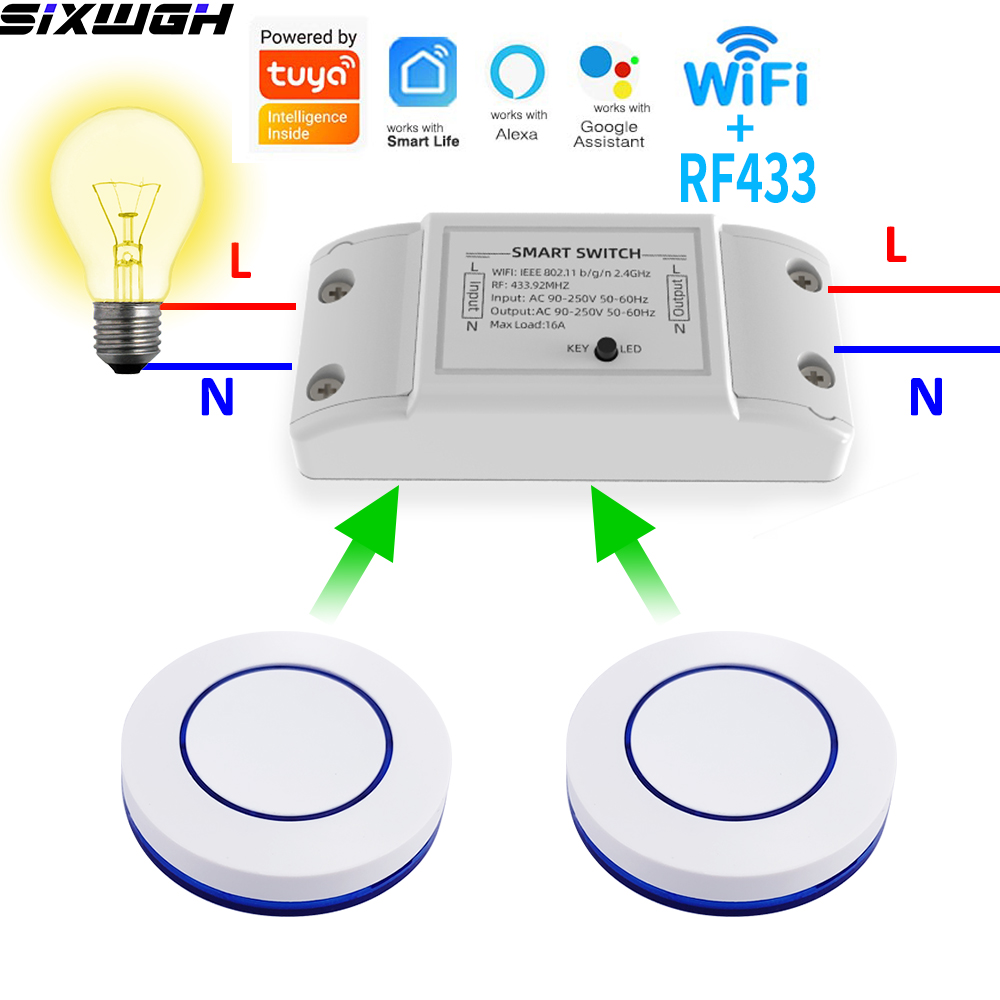 Smart Relay Tuya - Interruptor Inteligente WiFi Tuya 16A com