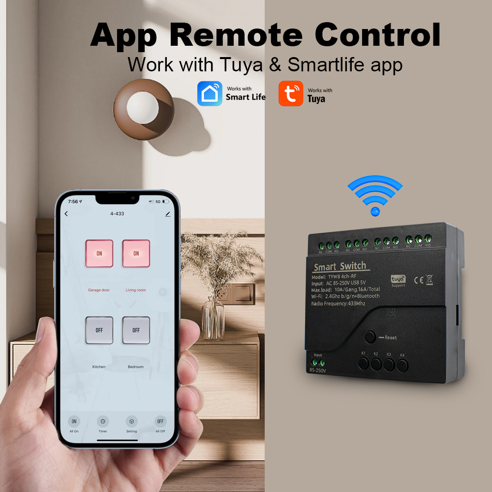 Módulo de interruptor wi-fi in - Tuya 4 Channel avaliação e preço
