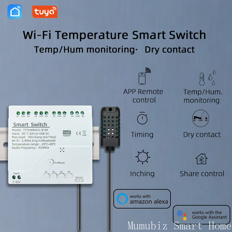 Tuya inteligente 7-32v wifi re - Tuya 4 Channel avaliação e preço